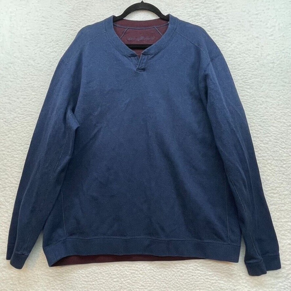 Tommy Bahama Sweater Mens Extra Large Blue Red Reversible Pullover Jumper Preppy